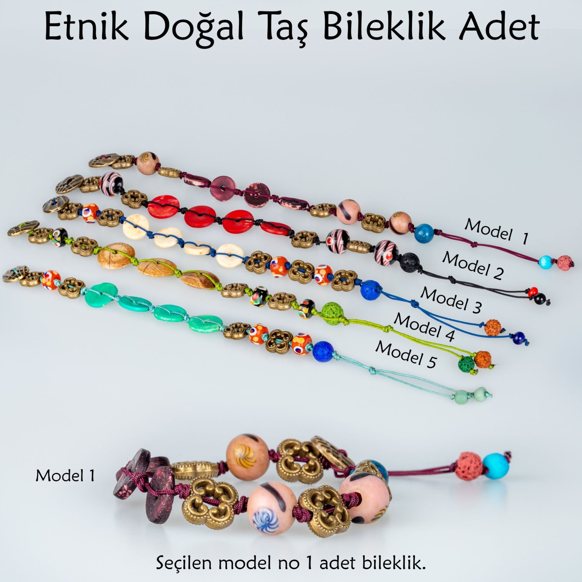 Ethnic Natural Stone Bracelet