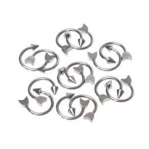 Toptan 316L Çelik Piercing Septum Smiley Ok