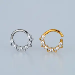 Piercing Titanyum Segment Halka Sarı 8mm