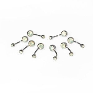 Toptan 316L Çelik Piercing Göbek Taşlı İlk Delim Renk 1