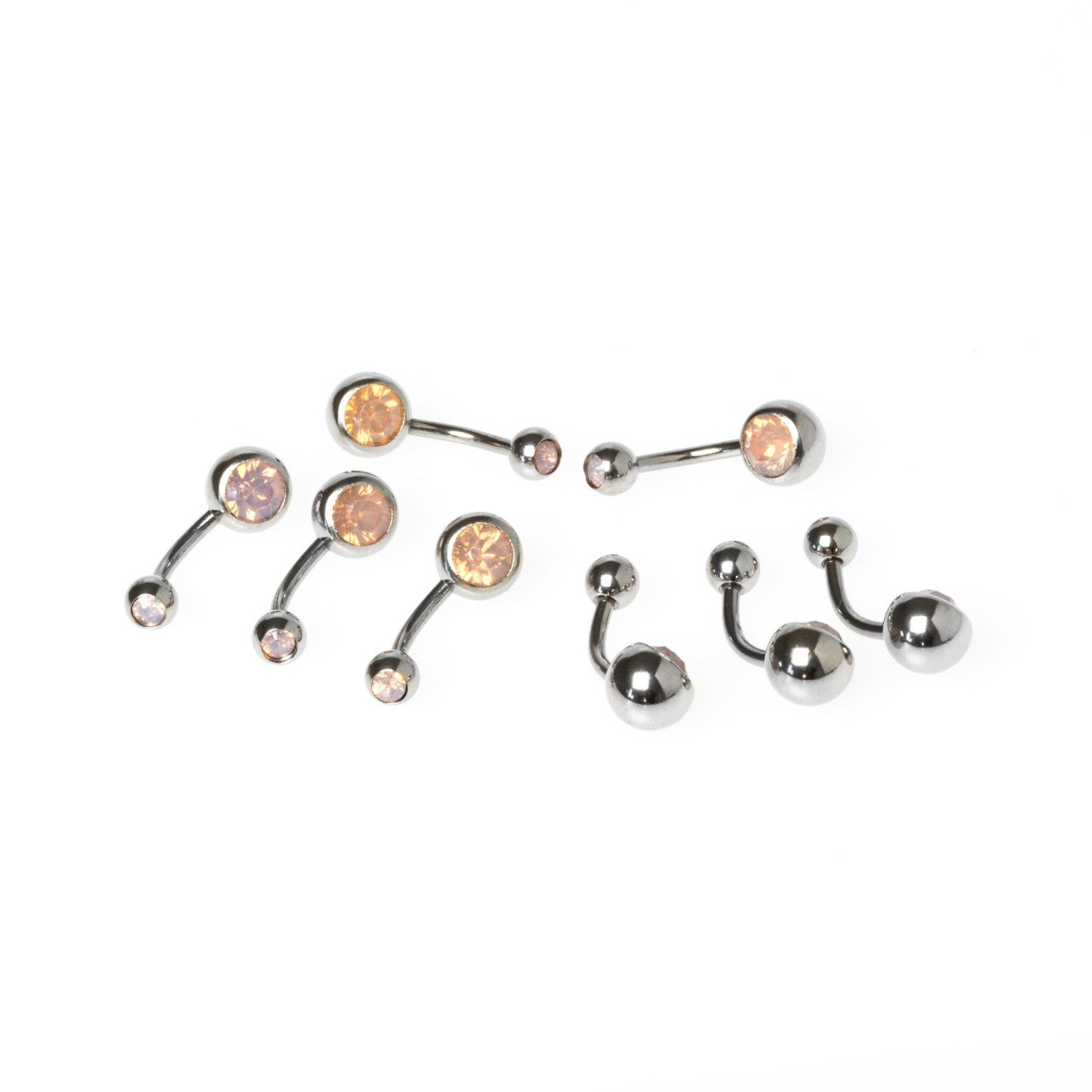 Toptan 316L Çelik Piercing Göbek Taşlı İlk Delim Renk 2
