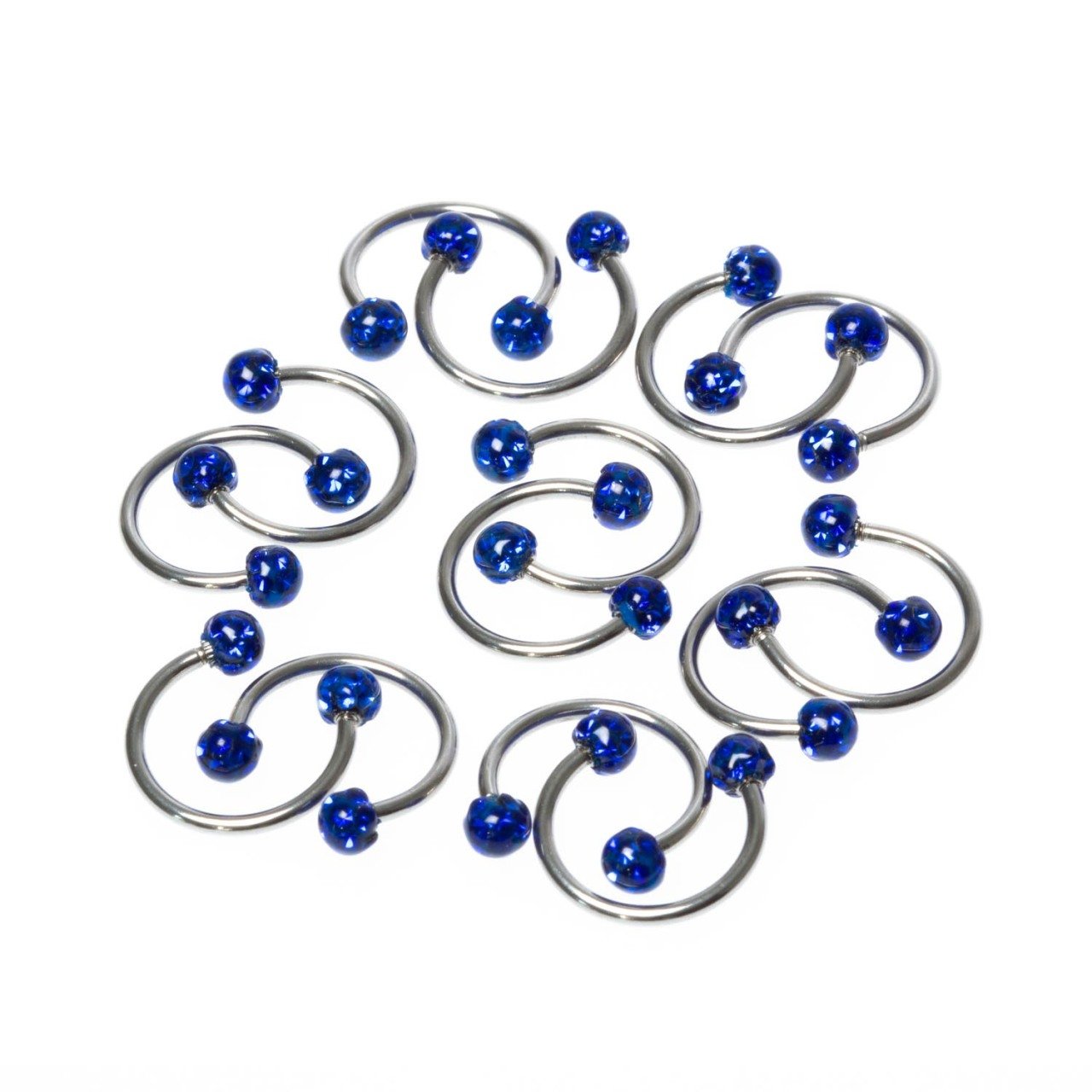 Toptan 316L Çelik Piercing Septum Smiley 3.5mm şambala Top Boy: 1.2x10x3.5mm