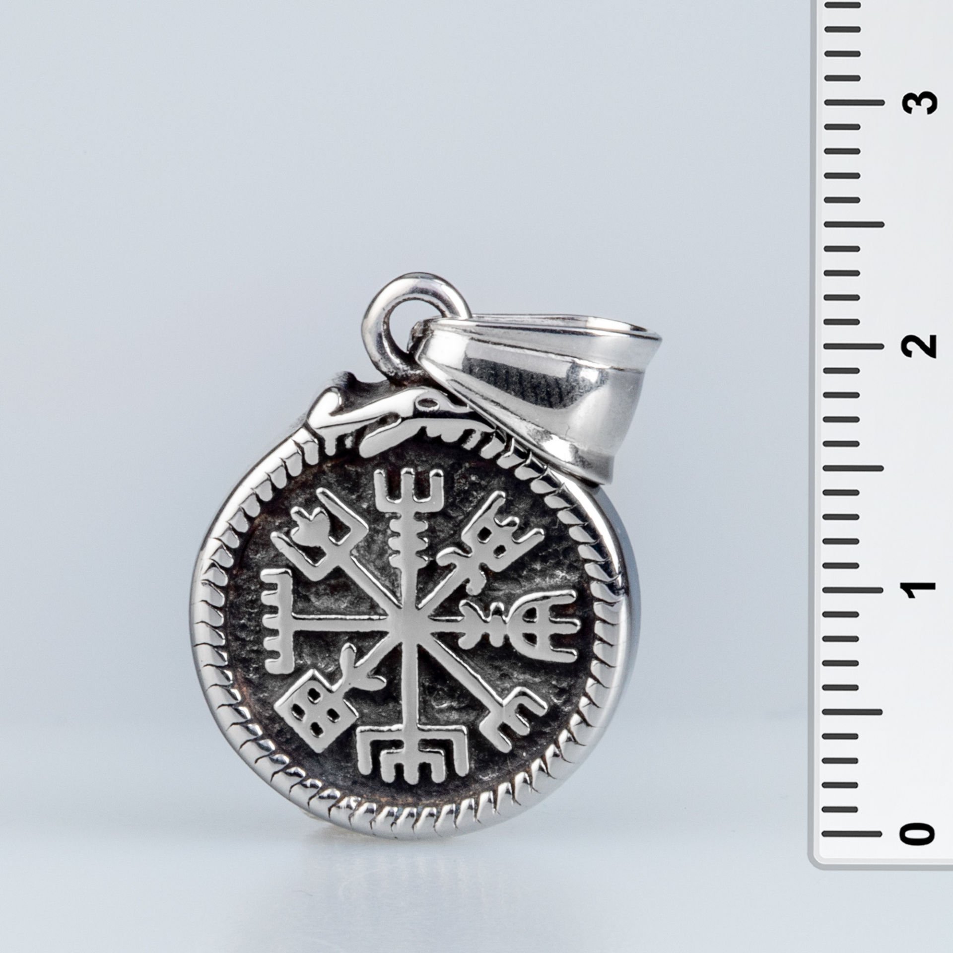 Viking Pusula Çelik Kolye Ucu