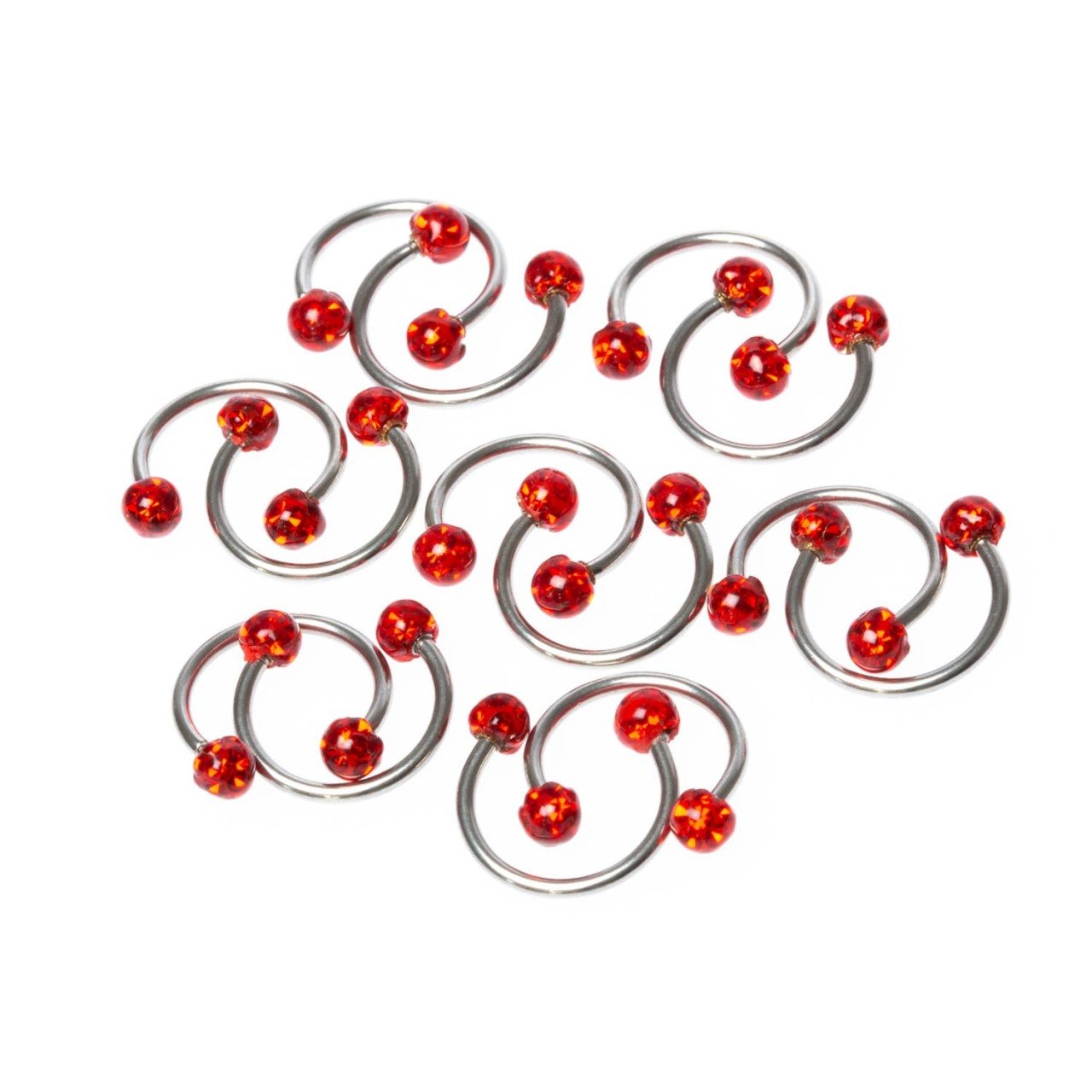 Toptan 316L Çelik Piercing Septum Smiley 3.5mm Şambala Top Boy: 1.2x10x3.5mm