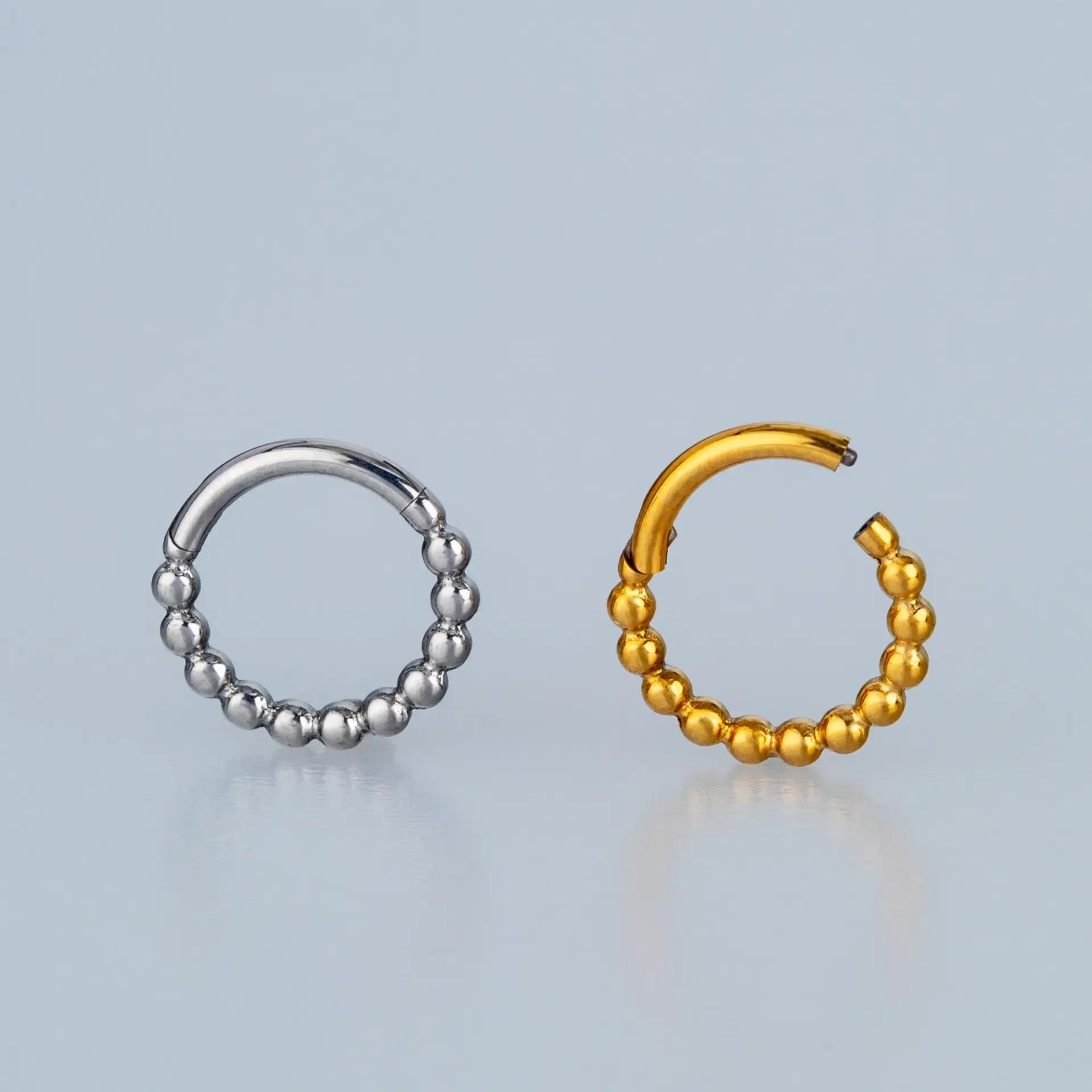 Piercing Titanyum Segment Halka Sarı 8mm