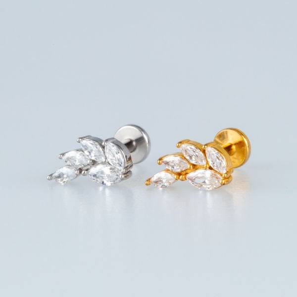 Piercing Çelik Tragus Yaprak