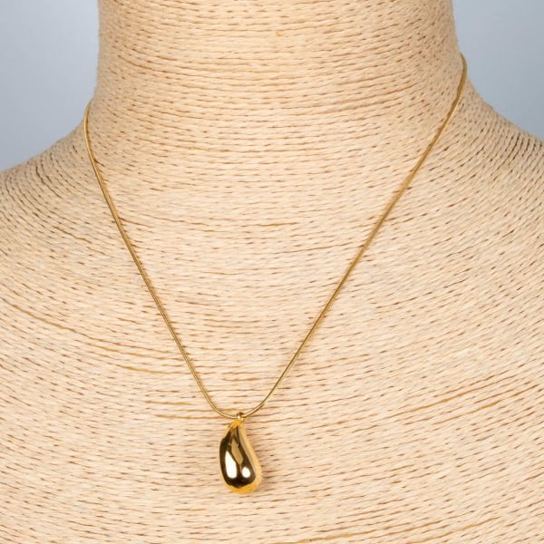 Steel Drop Necklace Chain 40cm 2 Color Options Yellow