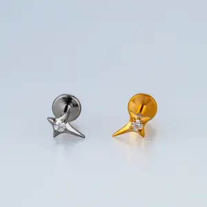 Piercing G23 Titanyum Tragus Sarı 8mm