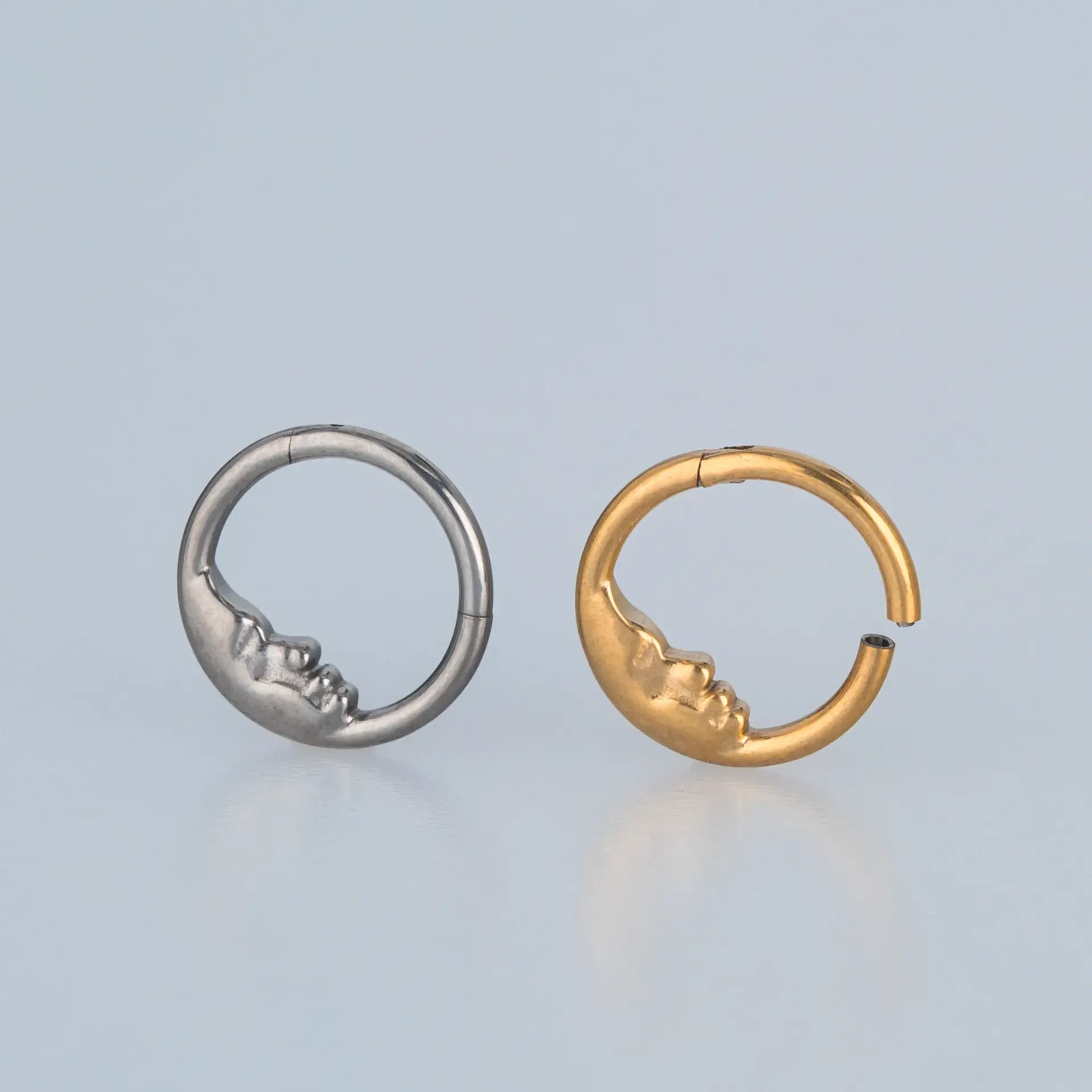 Piercing Titanyum Segment Halka Beyaz 8mm