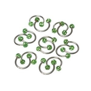 ثقب الحاجز المبتسم 3.5 ملم حجم كرة شامبالا: 1.2x8x3.5 ملم