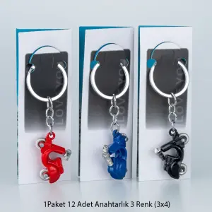 Toptan Anahtarlık Seti Metal Scooter 12'li Paket