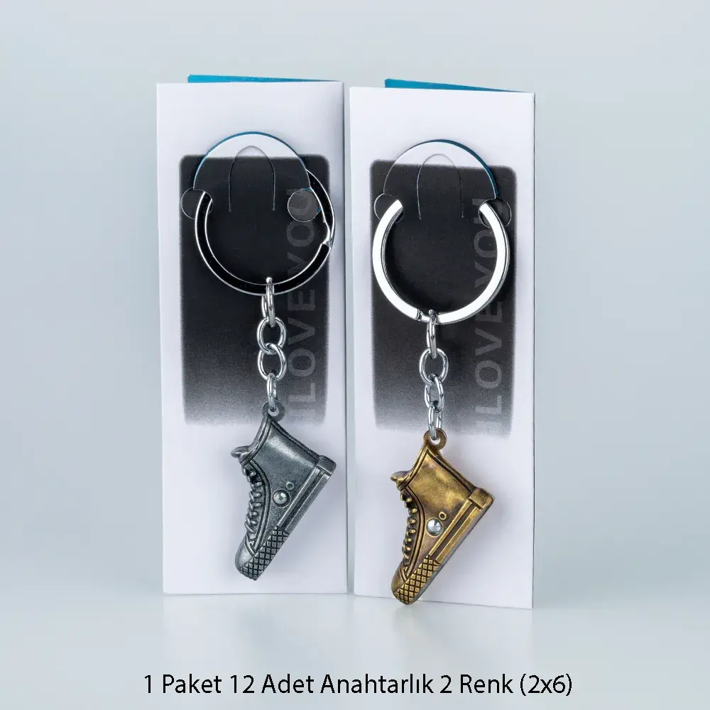 Toptan Anahtarlık Seti Spor Ayakkabı 12'li Paket