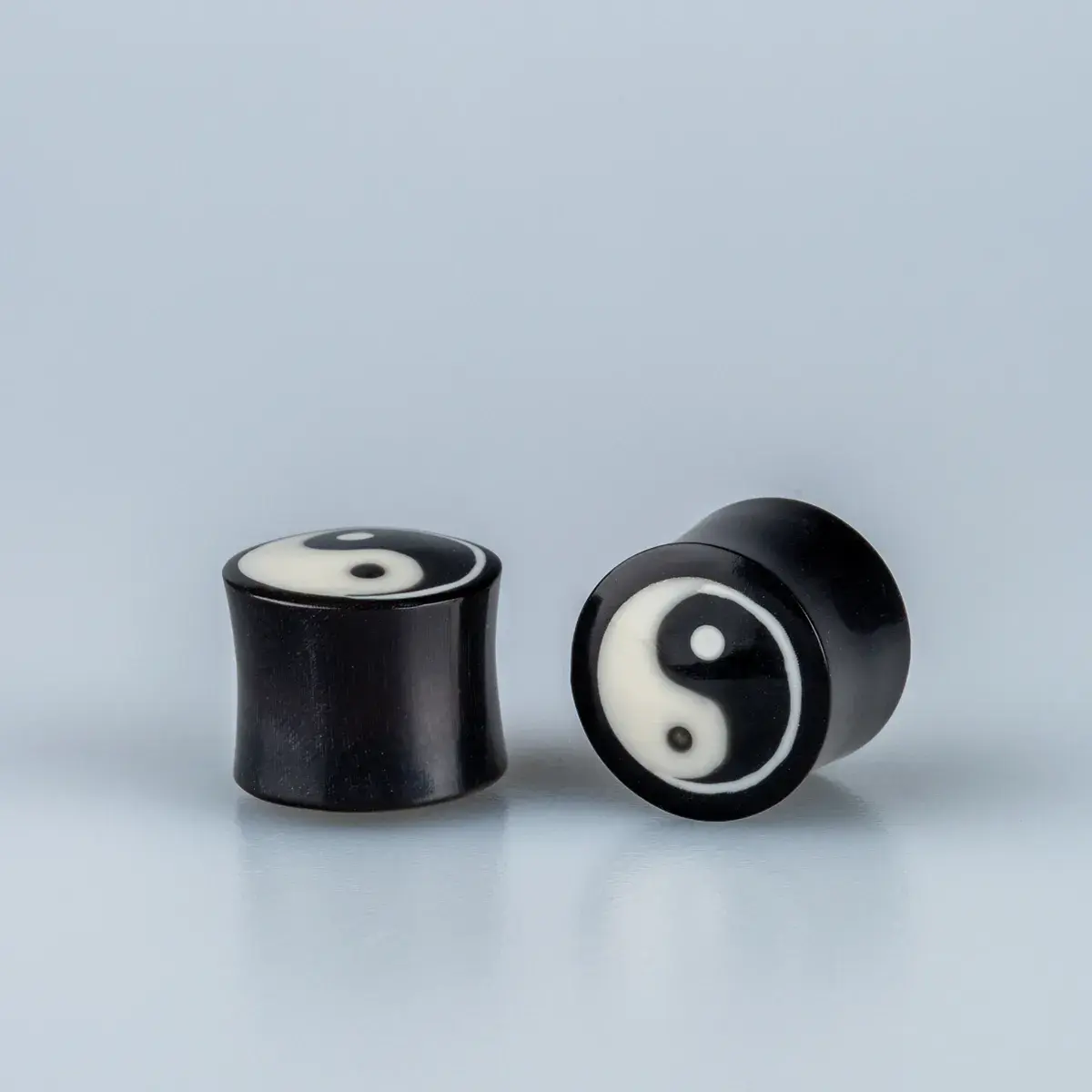 Toptan Organik Boynuz Yin Yang Tünel Plug Piercing Çift 14mm Vos Etnik Takı