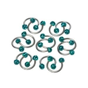 ثقب الحاجز المبتسم 3.5 ملم حجم كرة شامبالا: 1.2x8x3.5 ملم