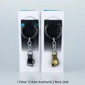 Toptan Anahtarlık Seti Boks Eldiveni 12'li Paket