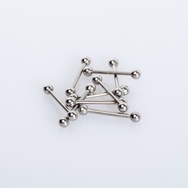 Piercing Göğüs 1.2 bar 3mm Top İlk Delim Bar Boyu: 10mm