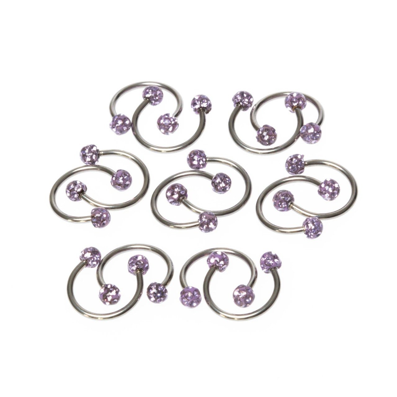 Toptan 316L Çelik Piercing Septum Smiley 3.5mm Şambala Top Boy: 1.2x10x3.5mm