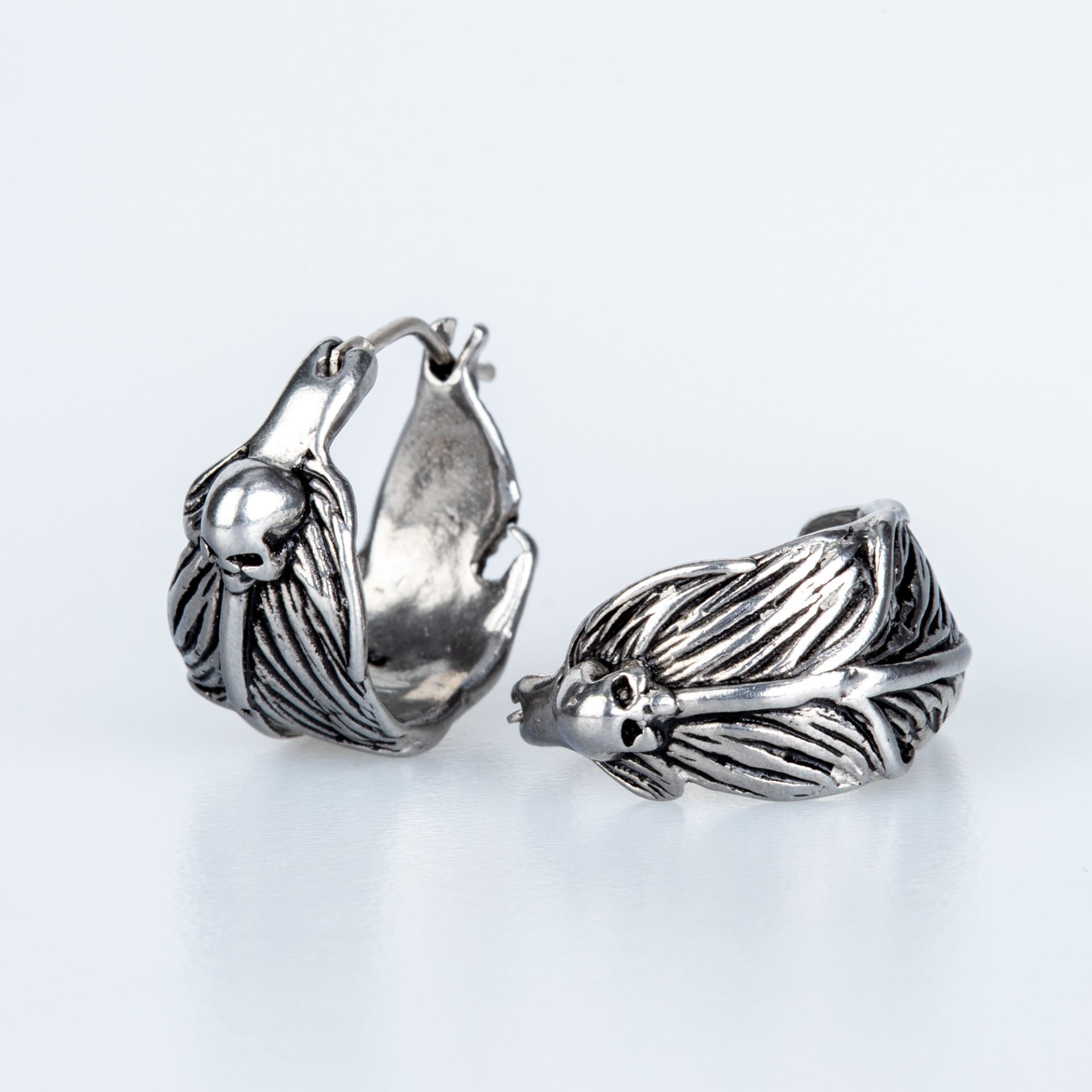 Steel Earring Gothic - Double