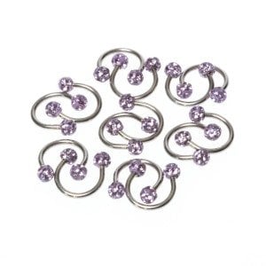 ثقب الحاجز المبتسم 3.5 ملم حجم كرة شامبالا: 1.2x8x3.5 ملم