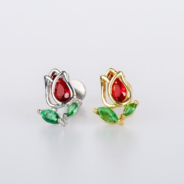 Piercing Tragus Flower Yellow 8mm