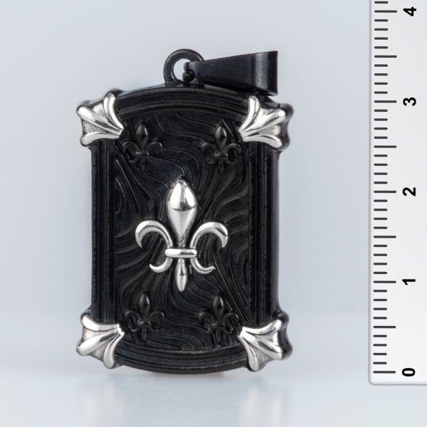 Fleur de lis Zambak Çiçeği Çelik Kolye Ucu