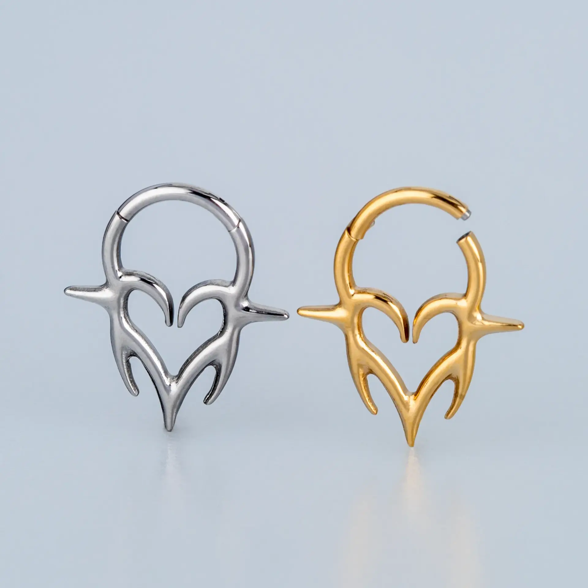 Piercing Titanyum Segment Halka Sarı 8mm