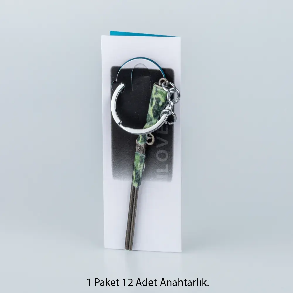Toptan Anahtarlık Seti Kamuflaj Tüfek 12'li Paket