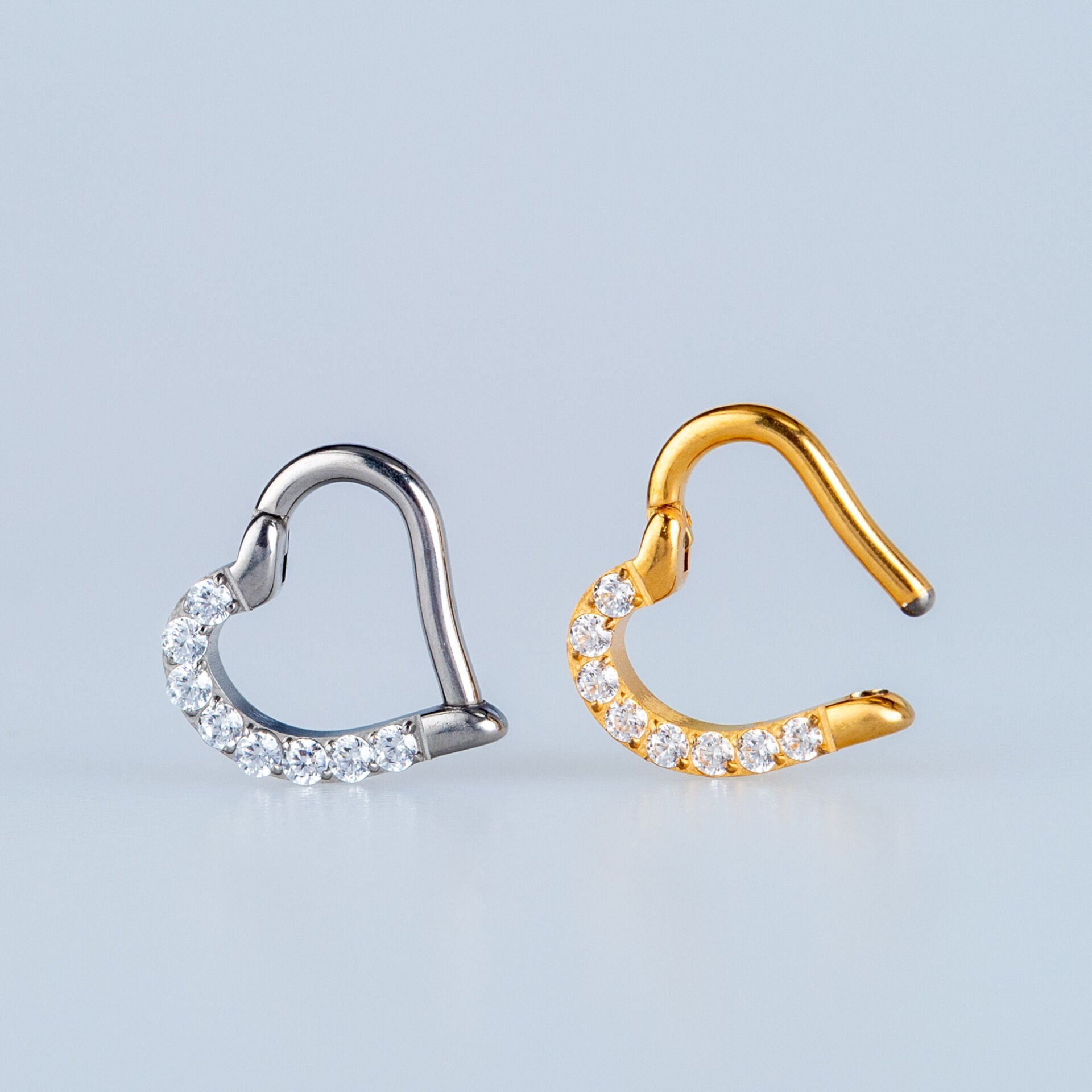 Piercing Çelik Halka Segment Kalp