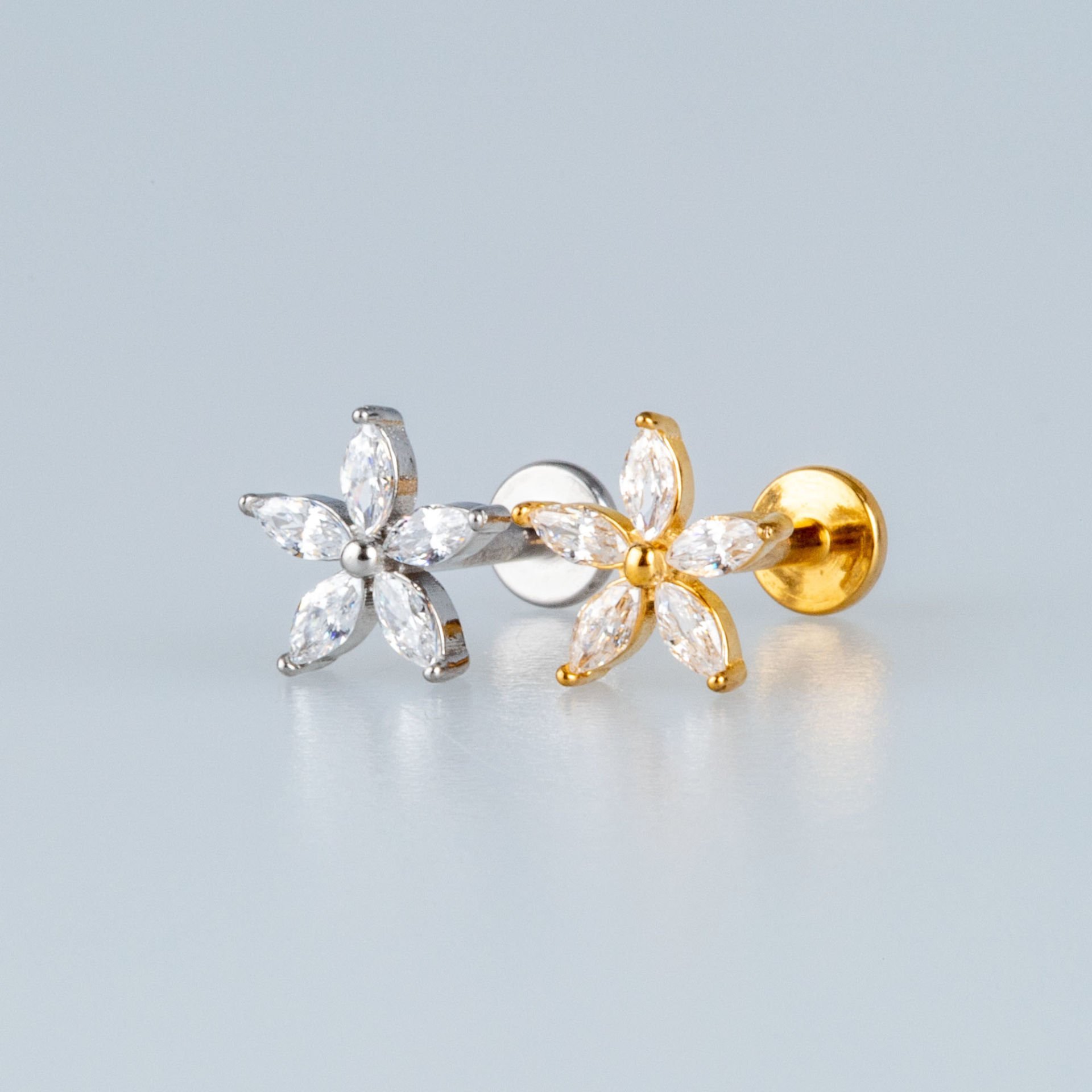 Piercing Çelik Tragus Çiçek