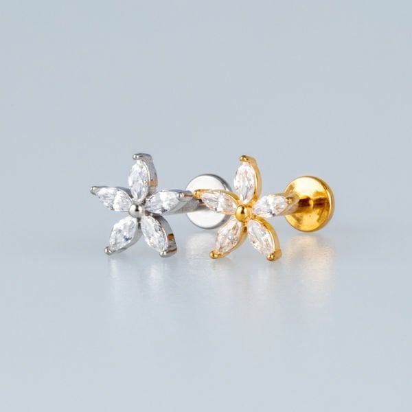 Piercing Çelik Tragus Çiçek