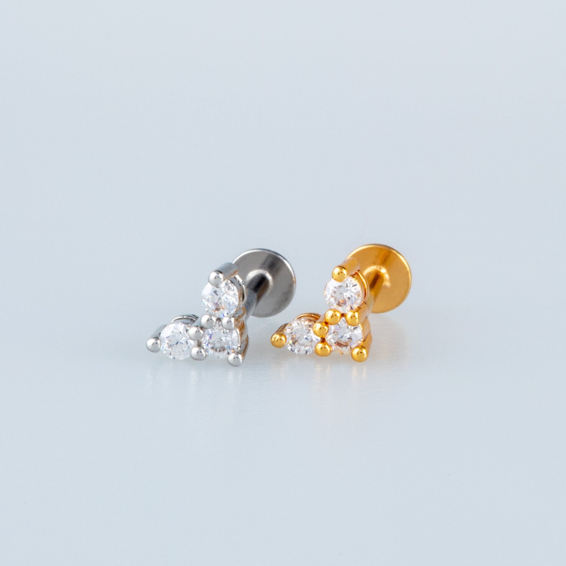 Toptan Piercing Çelik Tragus Taşlı Kalp
