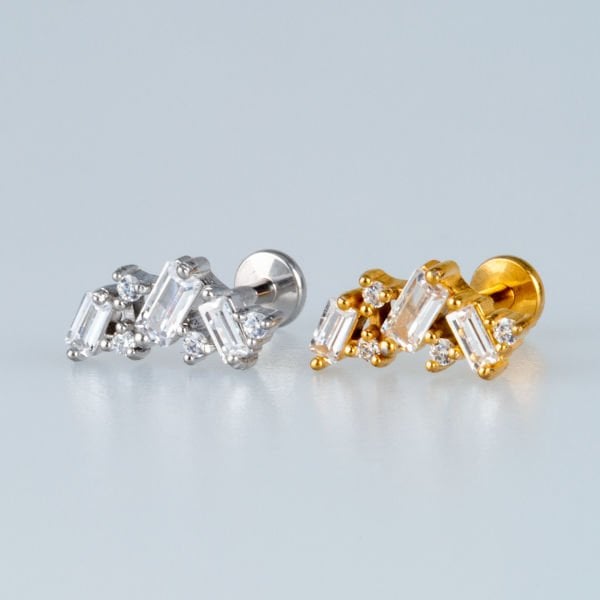 Piercing Steel Tragus Pillar Stone