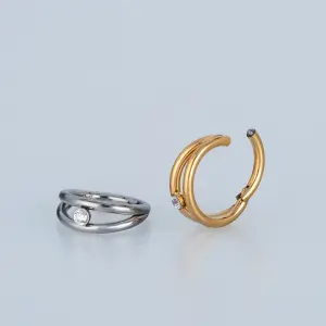 Piercing Titanyum Segment Halka Sarı 8mm