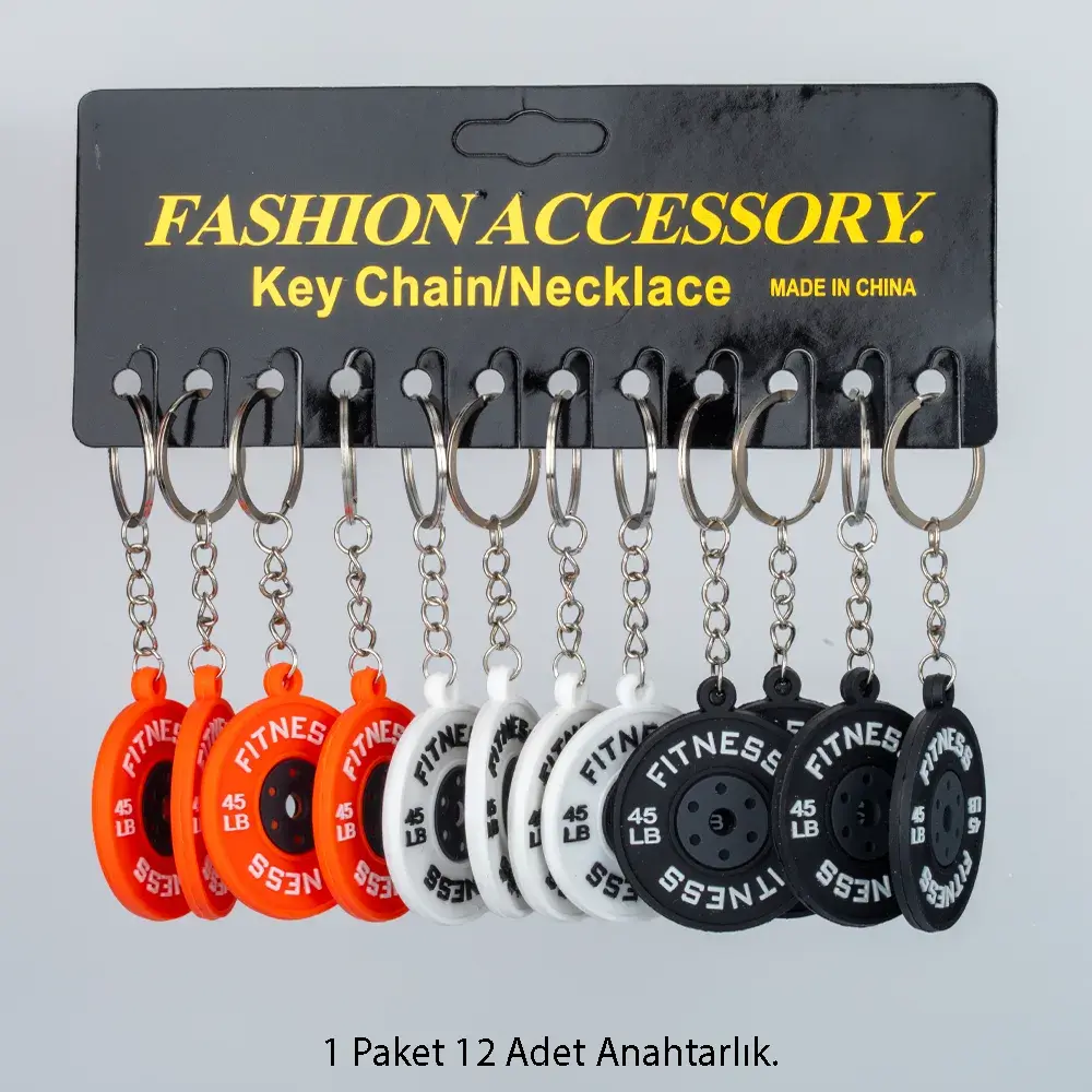 Toptan Anahtarlık Seti Halter Plakası 12'li Paket