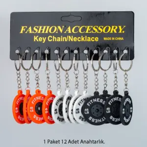 Toptan Anahtarlık Seti Halter Plakası 12'li Paket