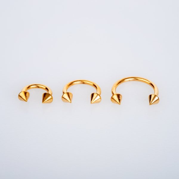 Piercing Titanyum Septum Spike Sarı 10mm