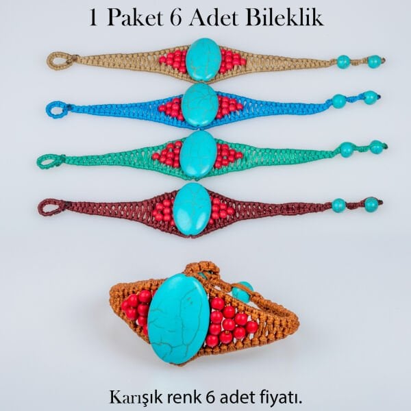Makrome Bileklik 1 Paket 6 Adet