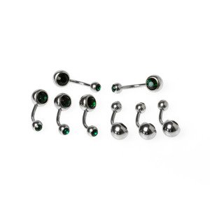 Toptan 316L Çelik Piercing Göbek Taşlı İlk Delim Renk 11