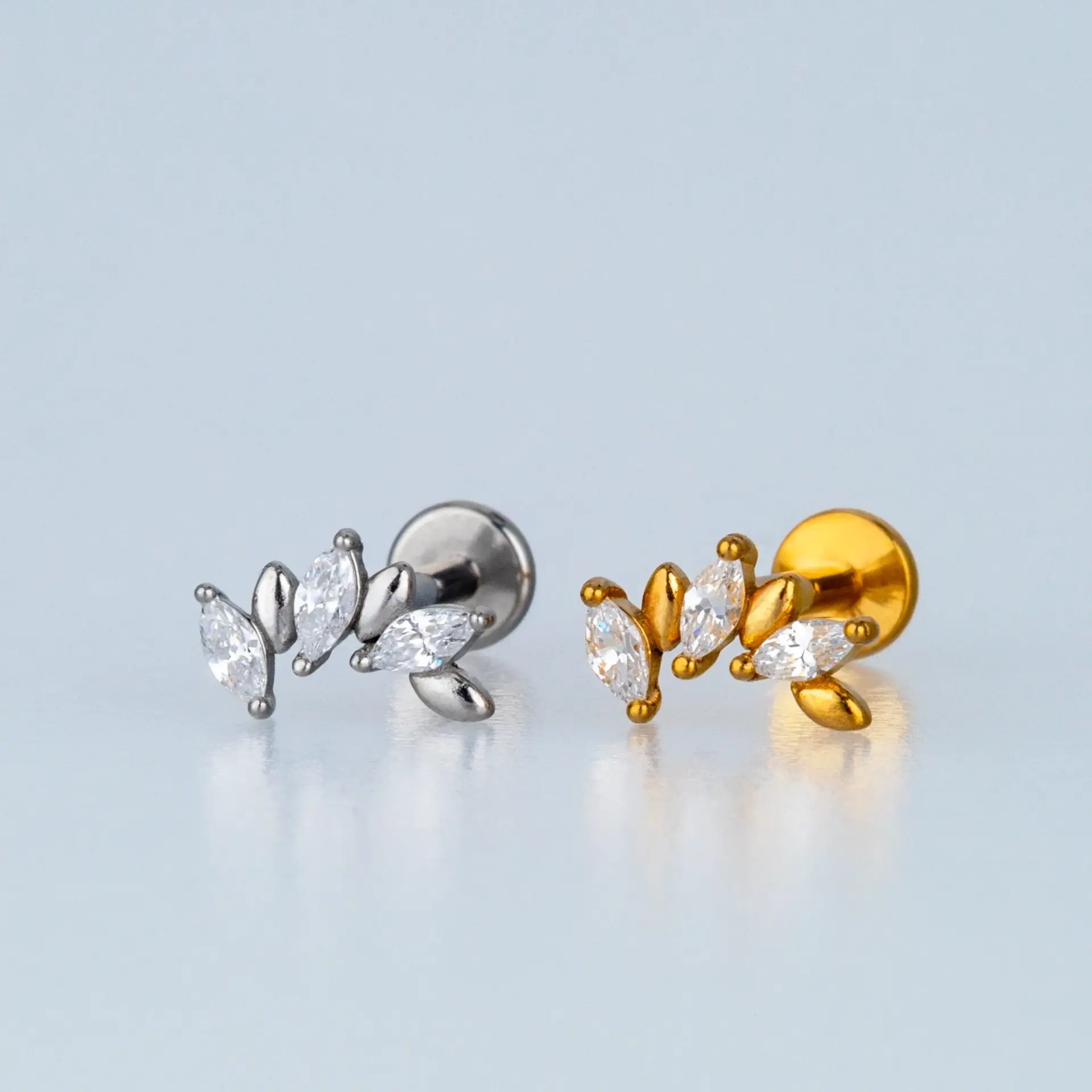 Toptan Piercing Çelik Tragus Beyaz