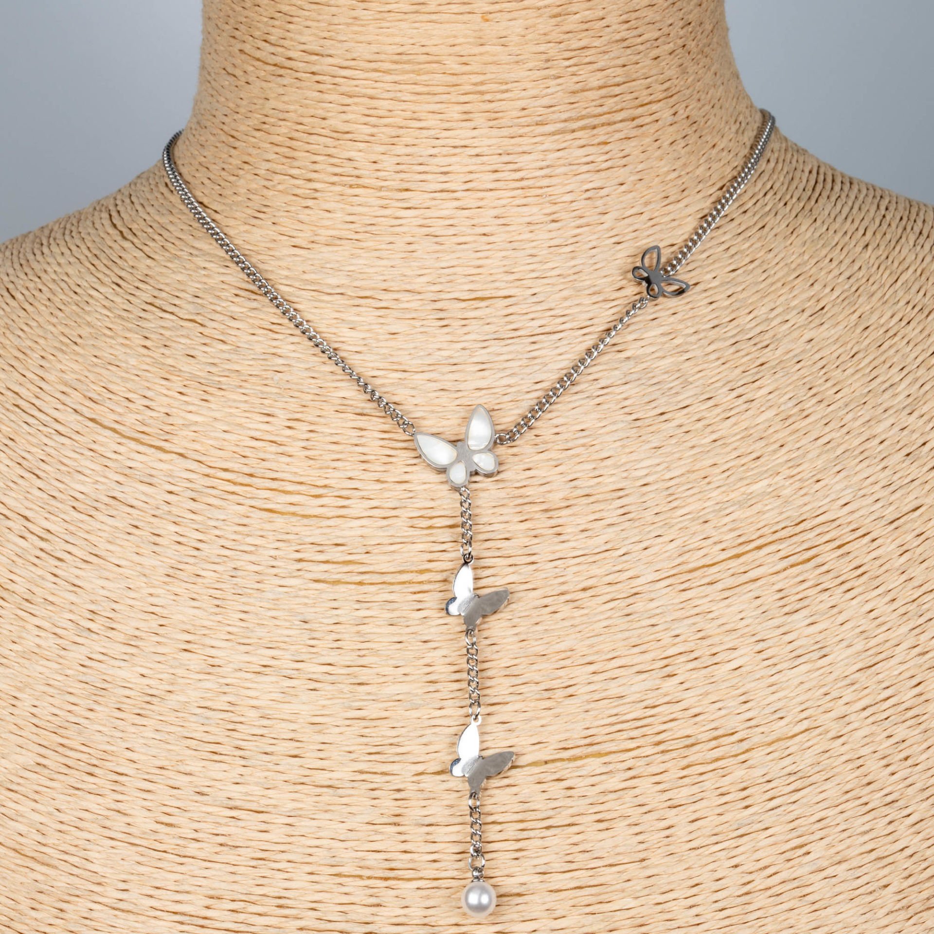 Steel Necklace Butterfly Chain 40cm
