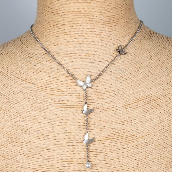 Steel Necklace Butterfly Chain 40cm