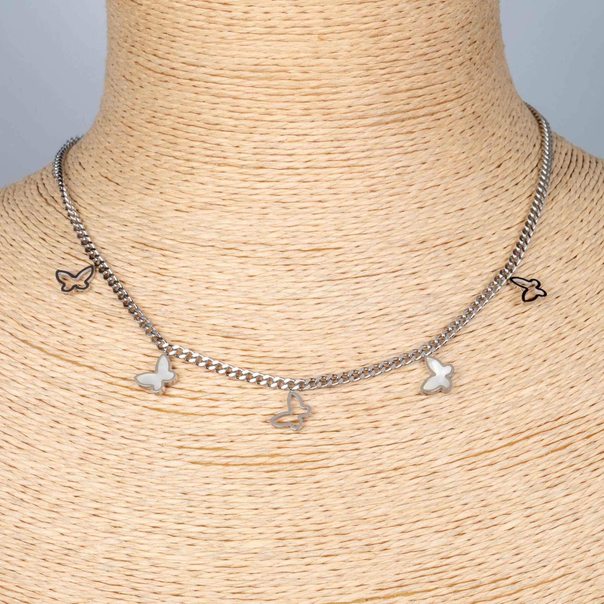 Steel Necklace Butterfly Chain 40cm