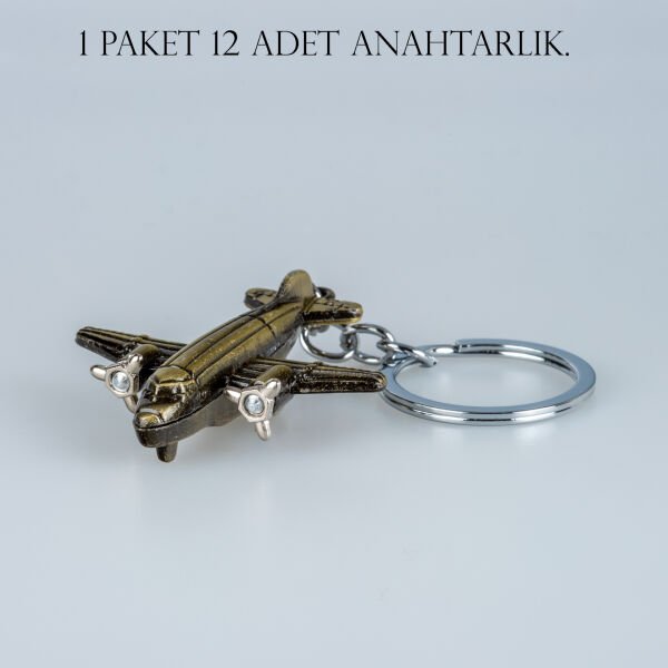 Anahtarlık Uçak Paket 12 Adet
