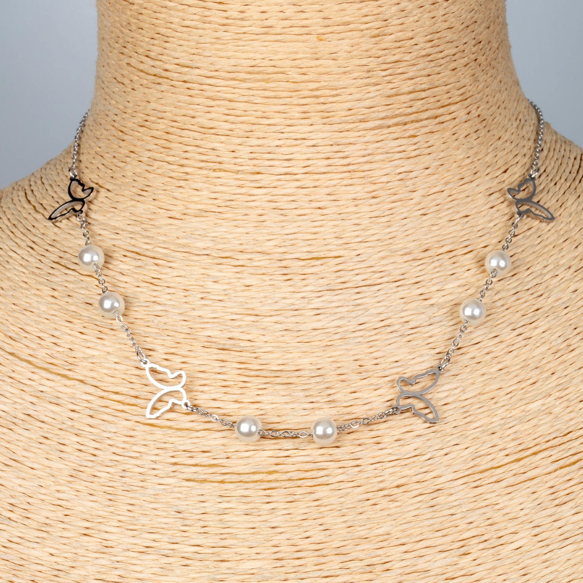 Steel Necklace Butterfly Chain 40cm