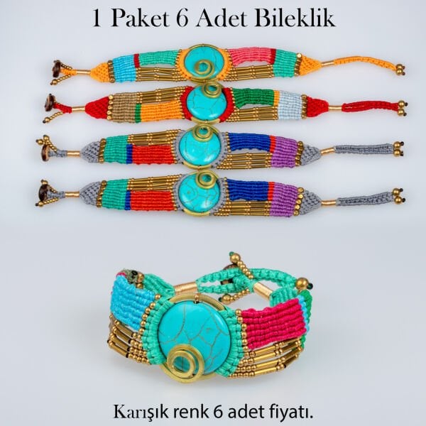 Makrome Bileklik 1 Paket 6 Adet
