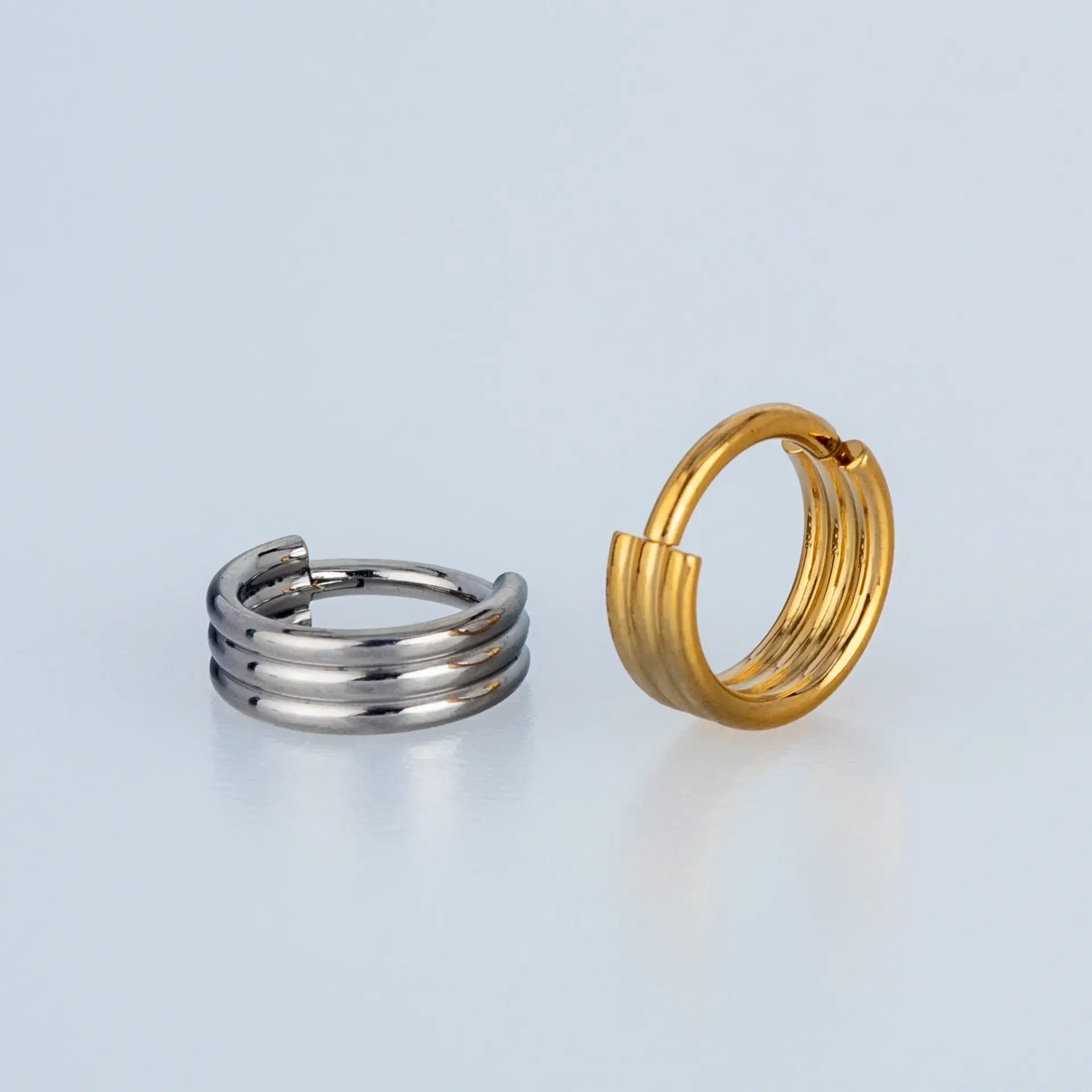 Piercing Titanyum Segment Halka Sarı 8mm