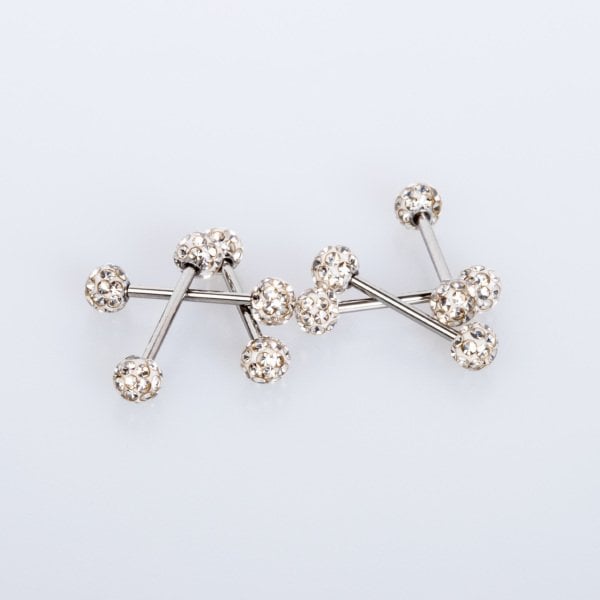 Piercing Göğüs 4.5mm Şambala Bar Boyu: 12mm