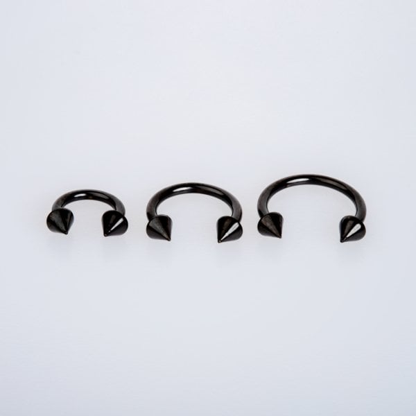 Piercing Titanyum Septum Spike Siyah 10mm