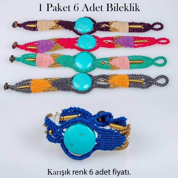 Makrome Bileklik 1 Paket 6 Adet