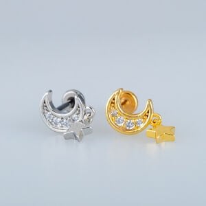 Piercing Tragus Helix Ay Yıldız